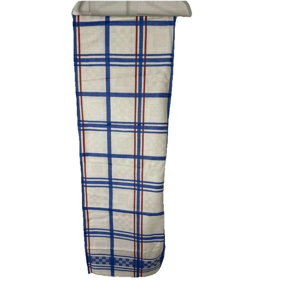 NEW VTG Striped linen tablecloth natural handmade Made Eastern Europe 59x59